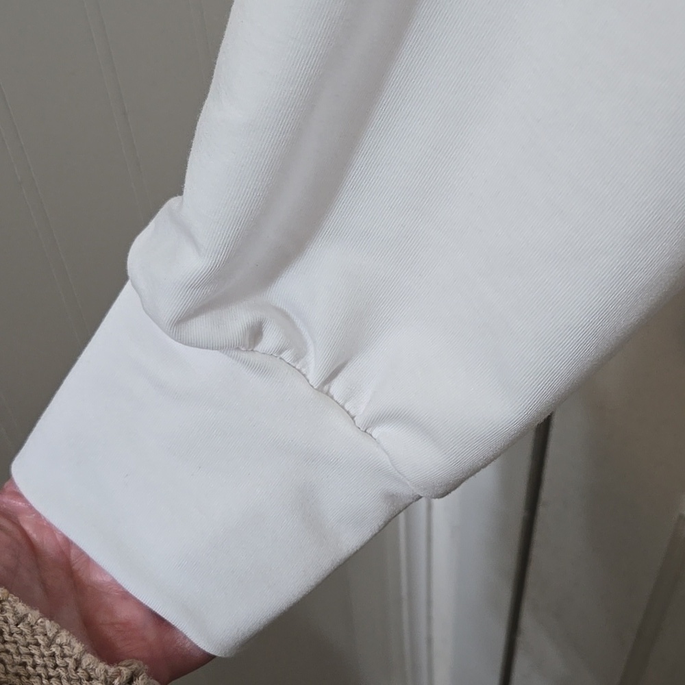 Under Armour White and Gray Ombre Long Sleeve Rival Gradient Terry Crew - Picture 5 of 6